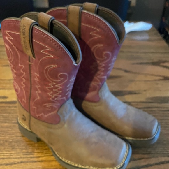Durango Pink and Brown Western Boots - Picture 3 of 9